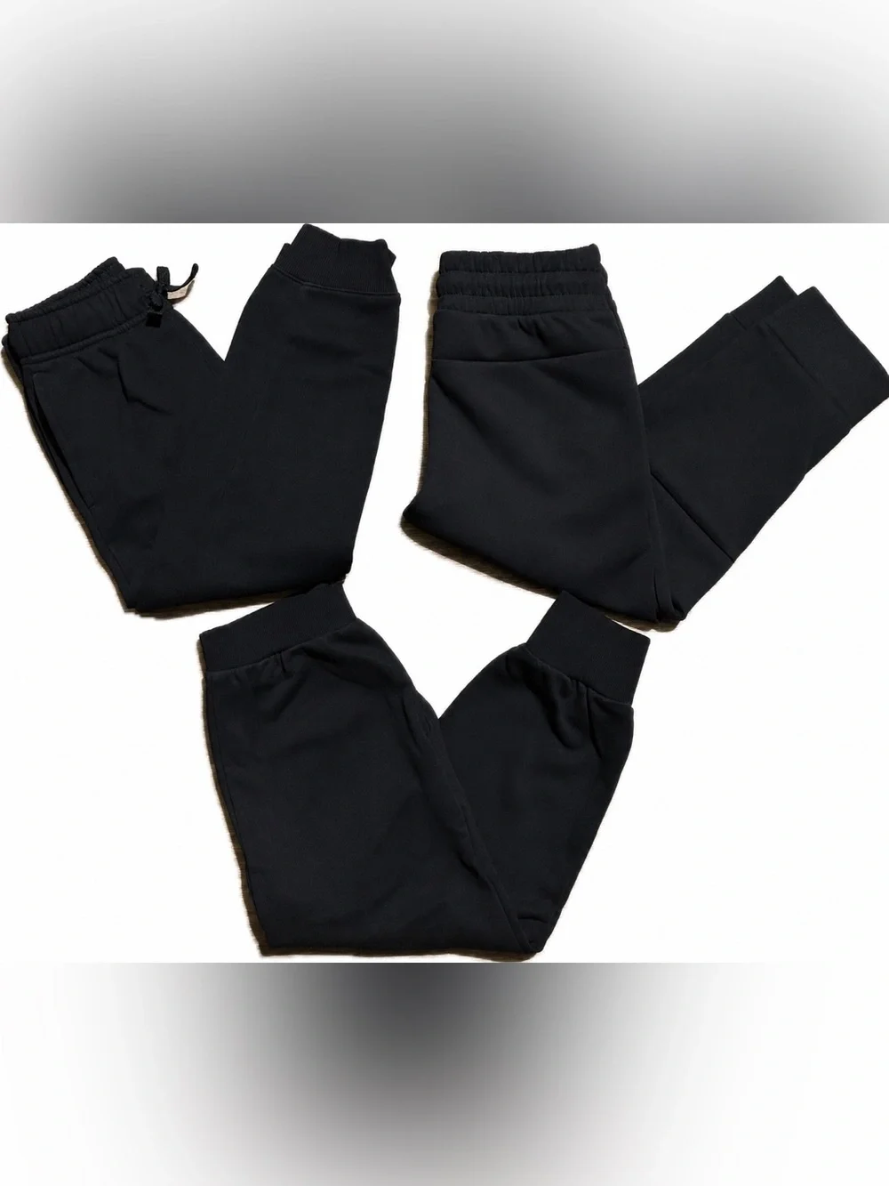 3 Pairs of Boys XS (4, 4-5) Solid BlackJoggers - Cat & Jack, Members Mark, HXP